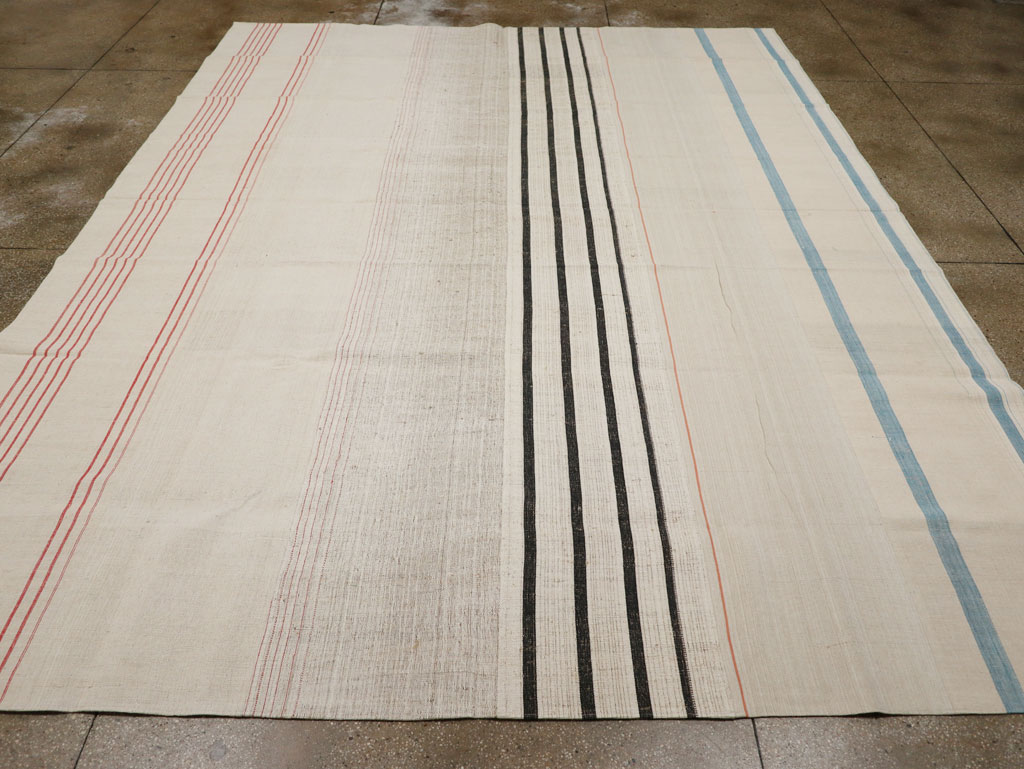 Vintage Turkish Flatweave Kilim Room Size Carpet, No.33604 - Gss