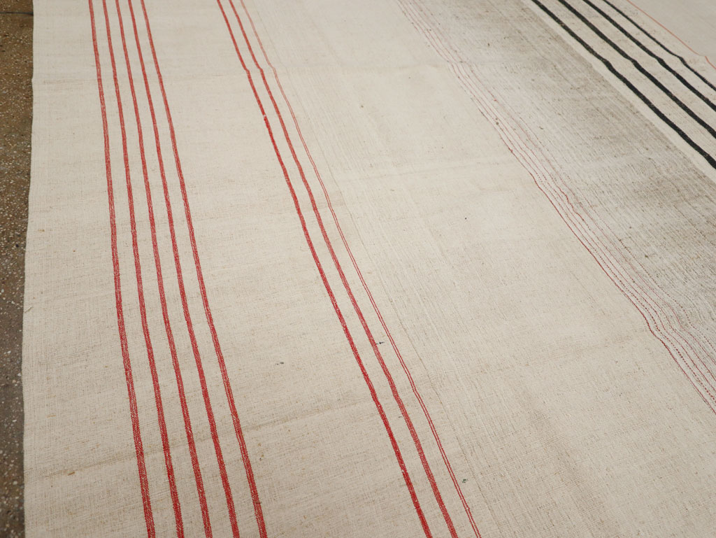 Vintage Turkish Flatweave Kilim Room Size Carpet, No.33604 - Gss
