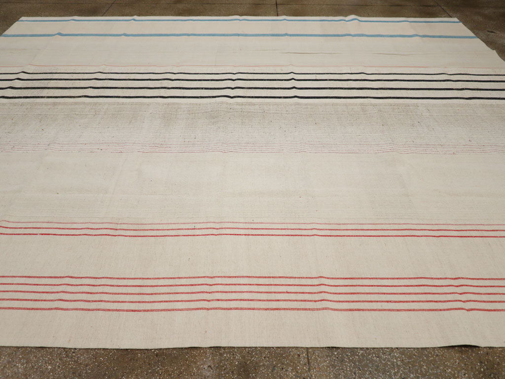 Vintage Turkish Flatweave Kilim Room Size Carpet, No.33604 - Gss
