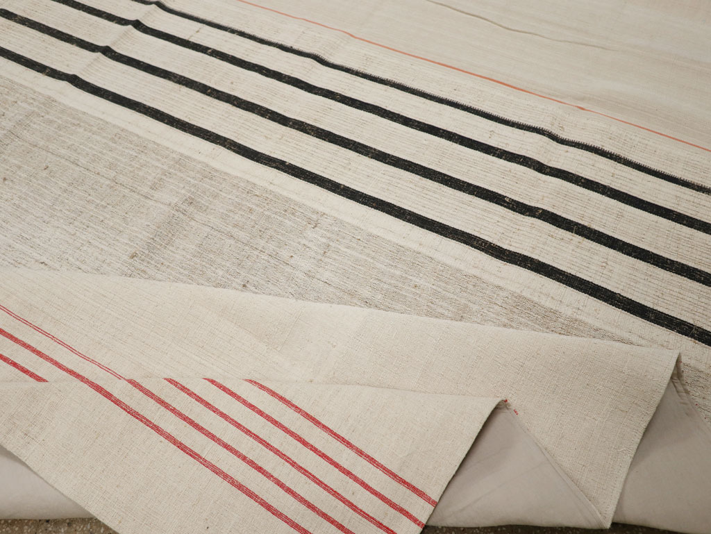 Vintage Turkish Flatweave Kilim Room Size Carpet, No.33604 - Gss