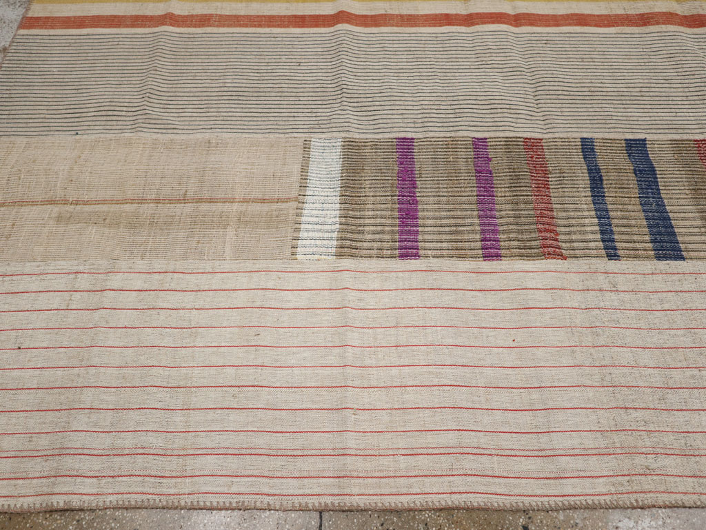 Vintage Turkish Flatweave Kilim Room Size Carpet, No.33605 - Gss