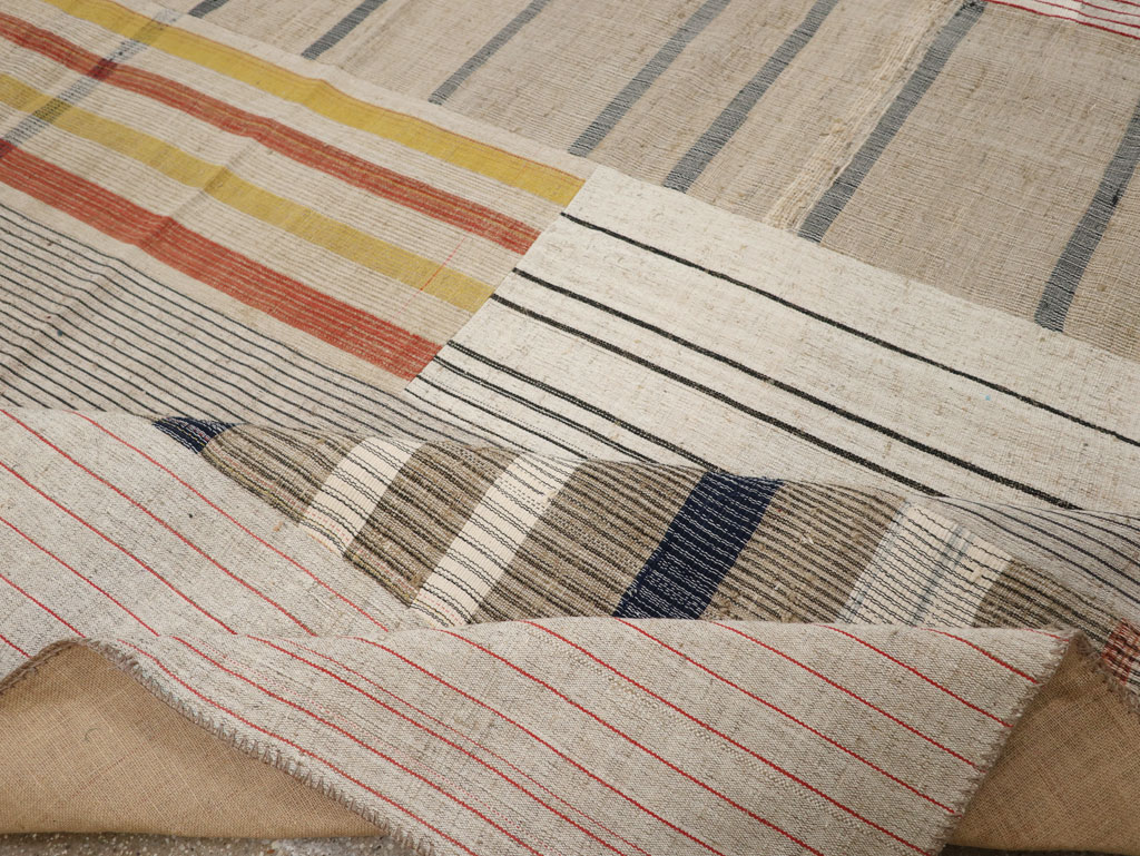 Vintage Turkish Flatweave Kilim Room Size Carpet, No.33605 - Gss