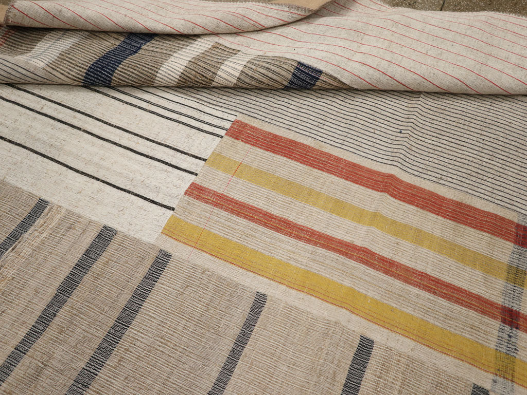 Vintage Turkish Flatweave Kilim Room Size Carpet, No.33605 - Gss