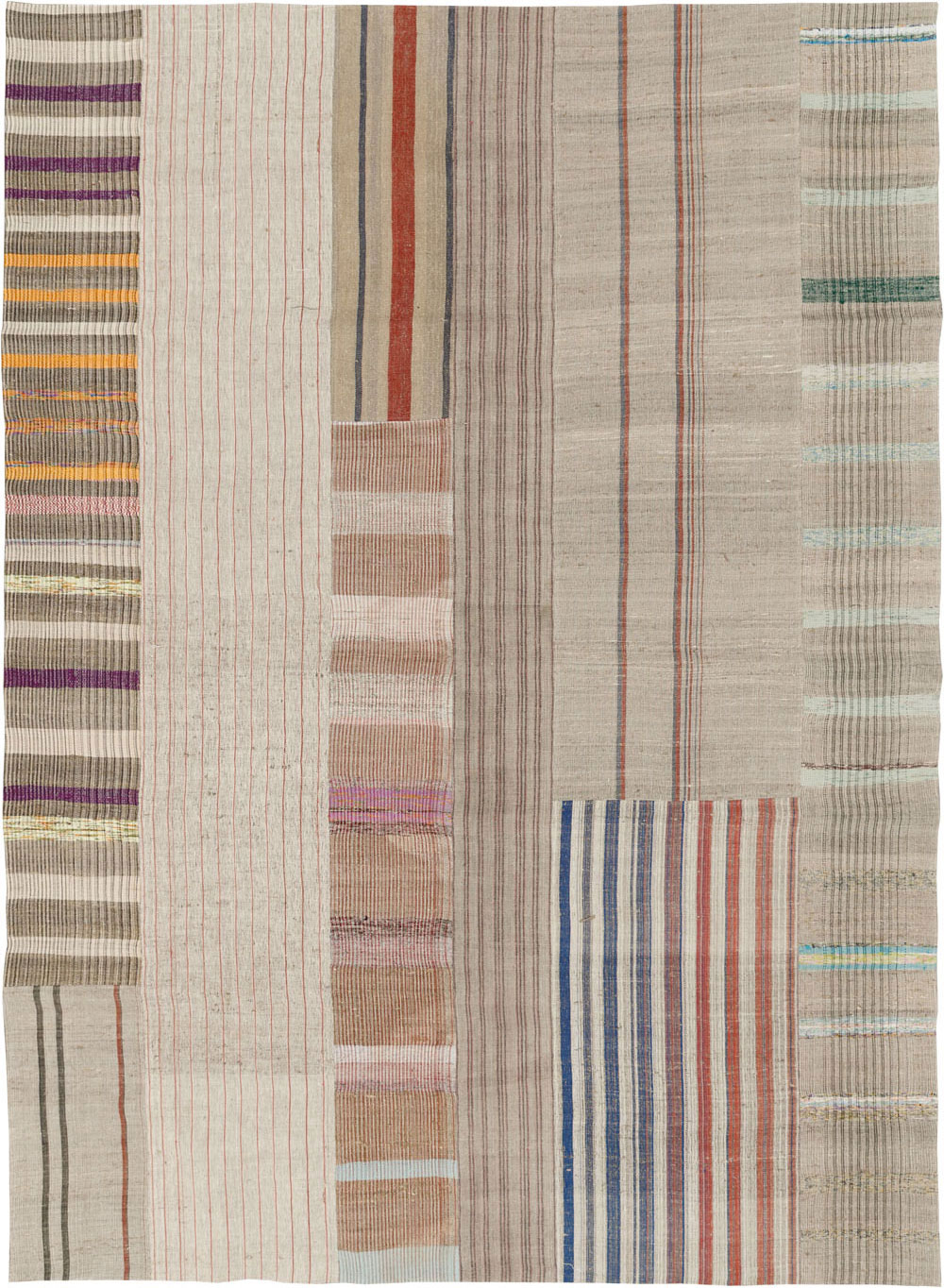 Vintage Turkish Flatweave Kilim Room Size Carpet, No.33606 - Gss