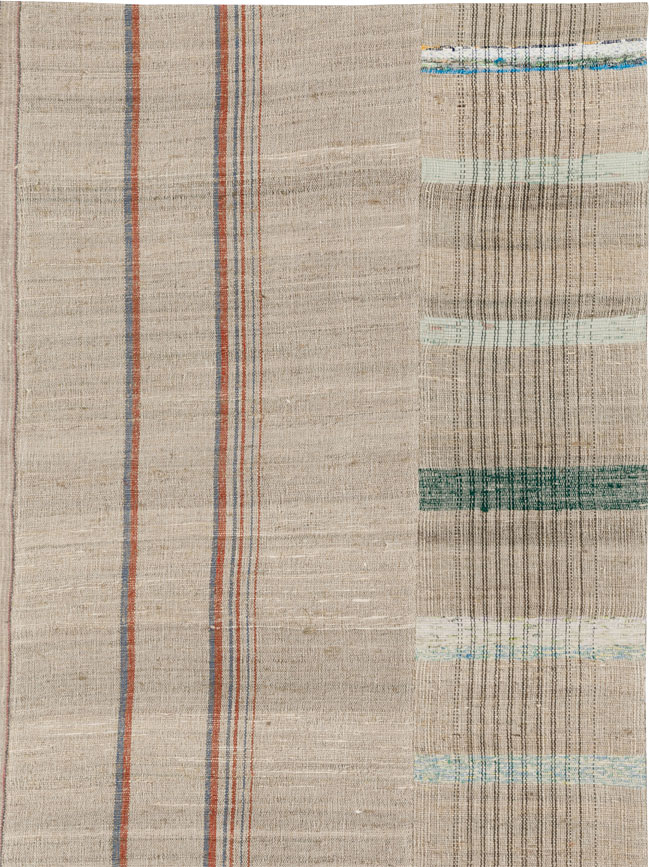 Vintage Turkish Flatweave Kilim Room Size Carpet, No.33606 - Gss
