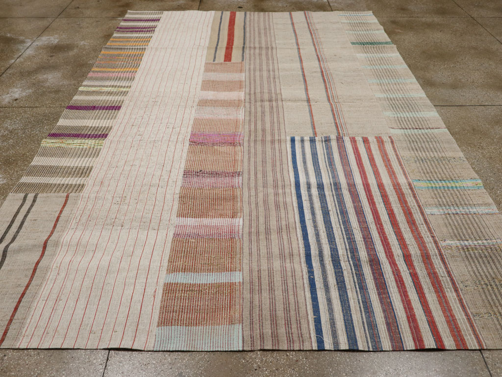 Vintage Turkish Flatweave Kilim Room Size Carpet, No.33606 - Gss