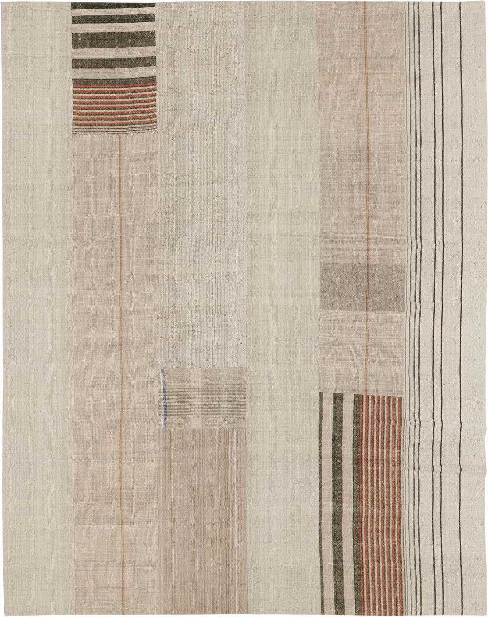 Vintage Turkish Flatweave Kilim Room Size Carpet, No.33607 - Gss