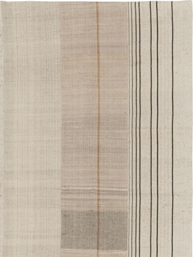 Vintage Turkish Flatweave Kilim Room Size Carpet, No.33607 - Gss