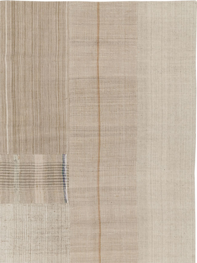 Vintage Turkish Flatweave Kilim Room Size Carpet, No.33607 - Gss