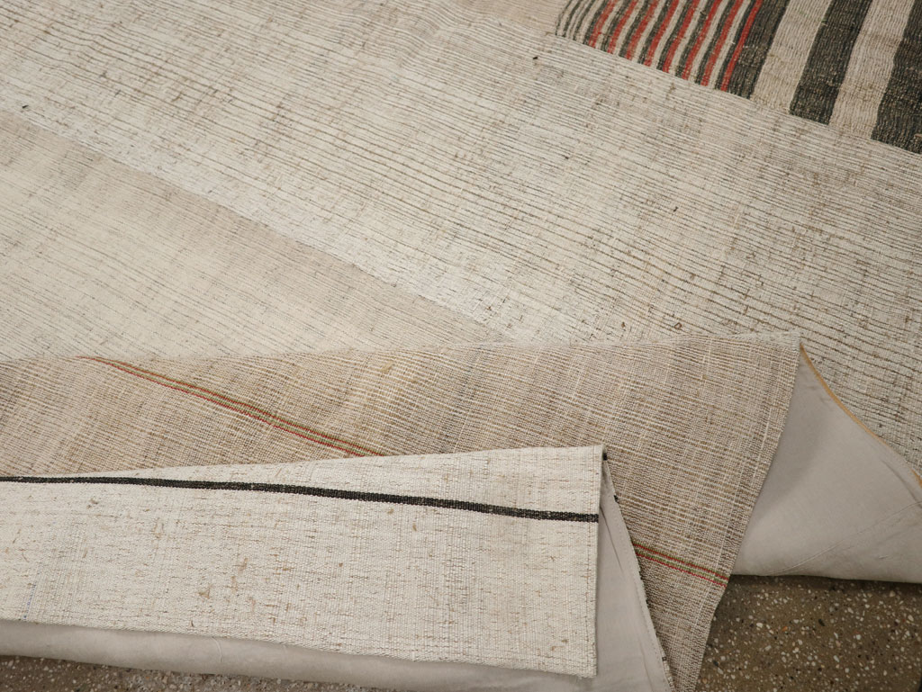 Vintage Turkish Flatweave Kilim Room Size Carpet, No.33607 - Gss