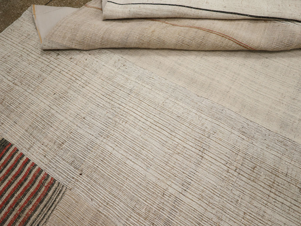 Vintage Turkish Flatweave Kilim Room Size Carpet, No.33607 - Gss