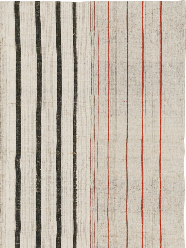 Vintage Turkish Flatweave Kilim Room Size Carpet, No.33608 - Gss
