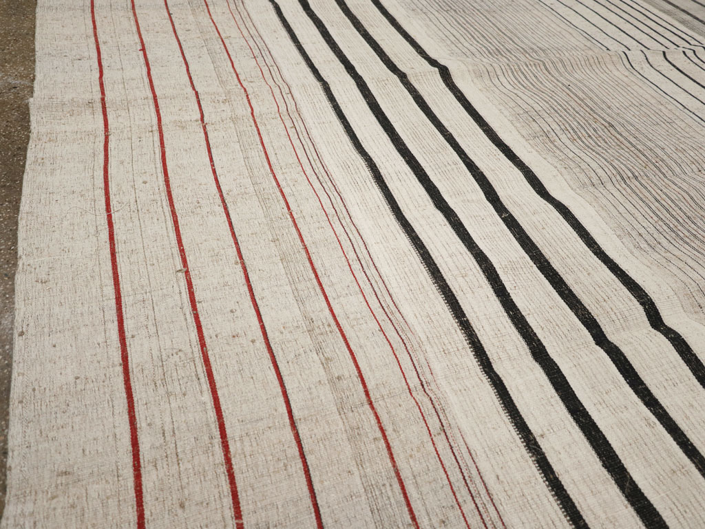 Vintage Turkish Flatweave Kilim Room Size Carpet, No.33608 - Gss