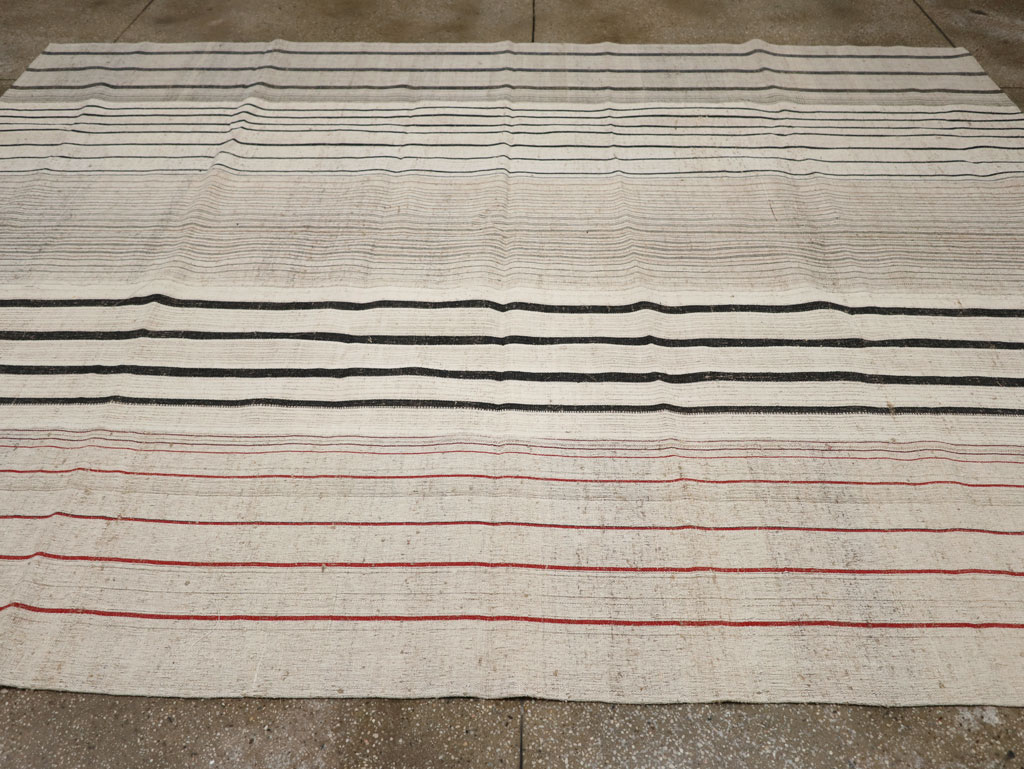Vintage Turkish Flatweave Kilim Room Size Carpet, No.33608 - Gss