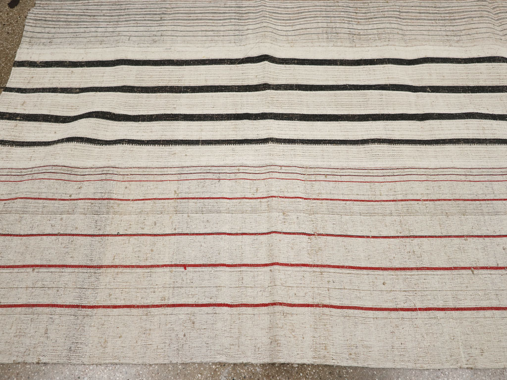 Vintage Turkish Flatweave Kilim Room Size Carpet, No.33608 - Gss