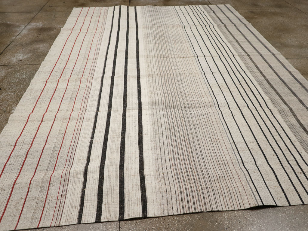 Vintage Turkish Flatweave Kilim Room Size Carpet, No.33608 - Gss
