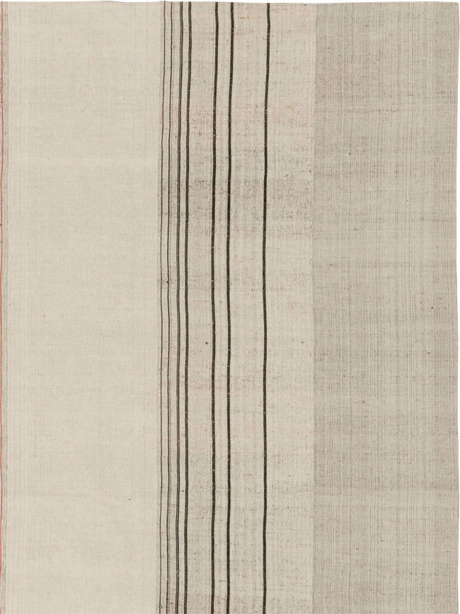 Vintage Turkish Flatweave Kilim Large Room Size Carpet, No.33609 - Gss