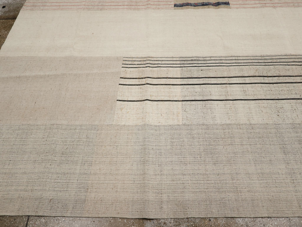 Vintage Turkish Flatweave Kilim Large Room Size Carpet, No.33609 - Gss