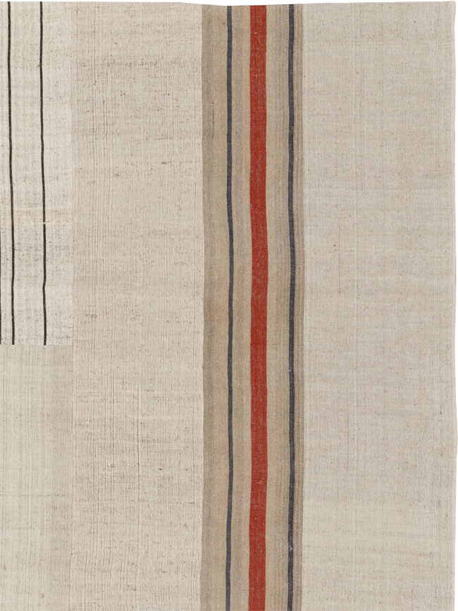 Vintage Turkish Flatweave Kilim Large Room Size Carpet, No.33610 - Gss