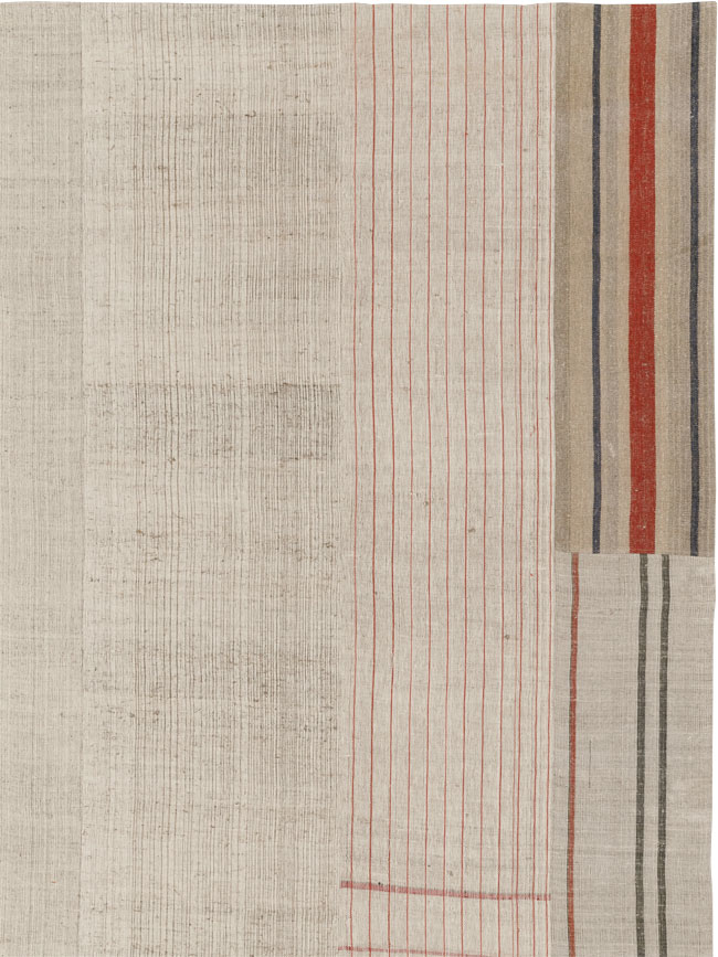 Vintage Turkish Flatweave Kilim Large Room Size Carpet, No.33610 - Gss