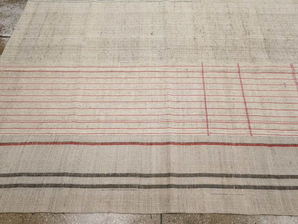 Vintage Turkish Flatweave Kilim Large Room Size Carpet, No.33610 - Gss