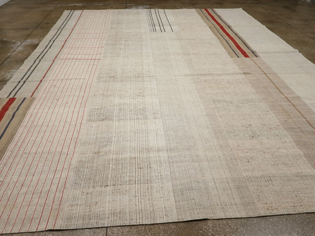 Vintage Turkish Flatweave Kilim Large Room Size Carpet, No.33610 - Gss