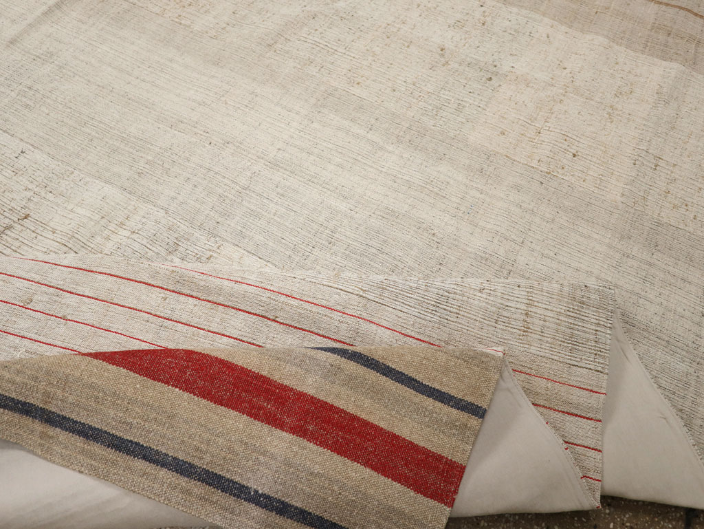 Vintage Turkish Flatweave Kilim Large Room Size Carpet, No.33610 - Gss
