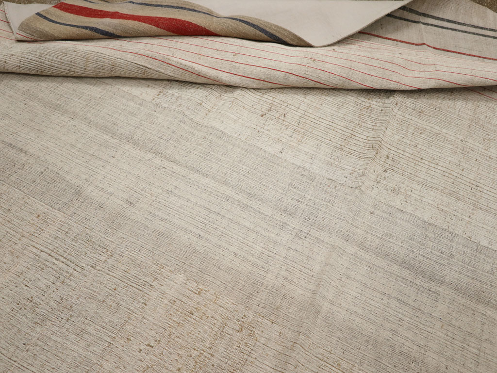 Vintage Turkish Flatweave Kilim Large Room Size Carpet, No.33610 - Gss