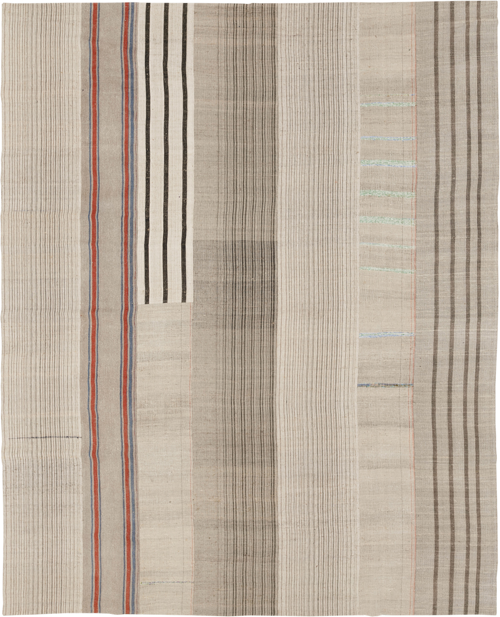 Vintage Turkish Flatweave Kilim Room Size Carpet, No.33611 - Gss