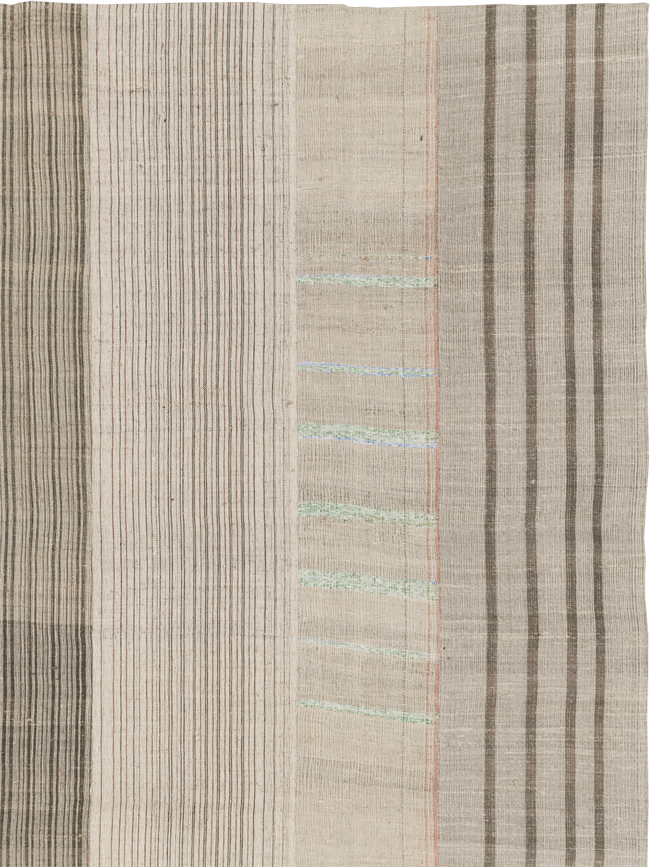 Vintage Turkish Flatweave Kilim Room Size Carpet, No.33611 - Gss