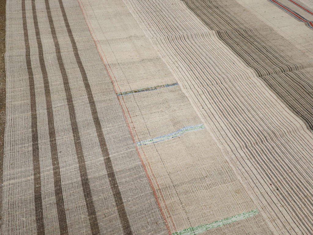 Vintage Turkish Flatweave Kilim Room Size Carpet, No.33611 - Gss