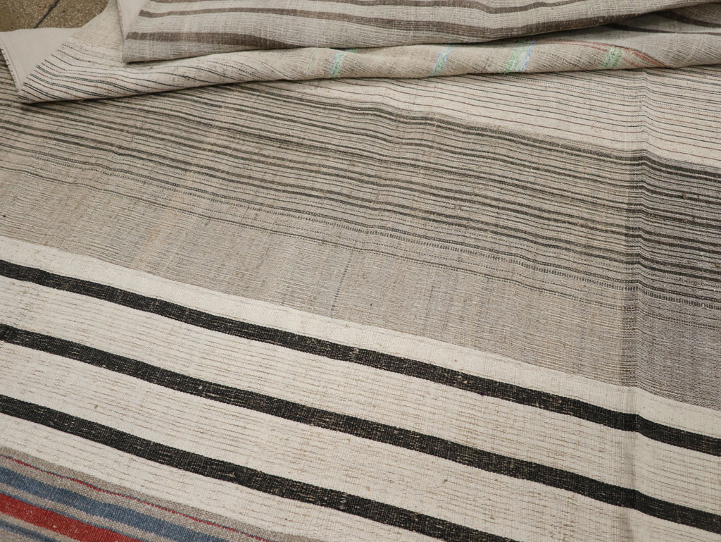 Vintage Turkish Flatweave Kilim Room Size Carpet, No.33611 - Gss