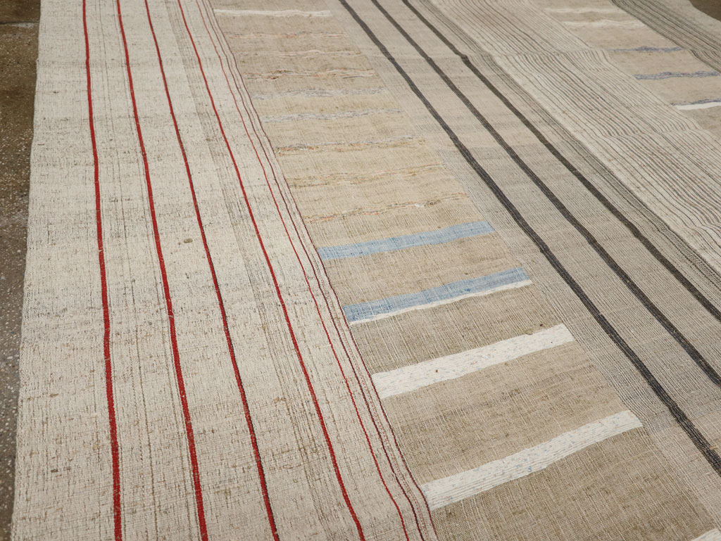Vintage Turkish Flatweave Kilim Room Size Carpet, No.33612 - Gss