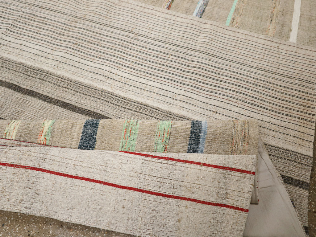 Vintage Turkish Flatweave Kilim Room Size Carpet, No.33612 - Gss