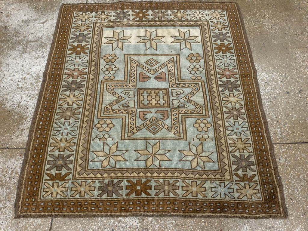 Vintage Caucasian Throw Rug, No.33618 - Gss