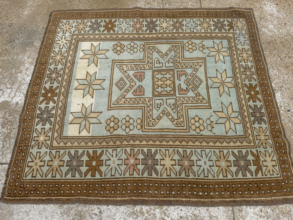 Vintage Caucasian Throw Rug, No.33618 - Gss