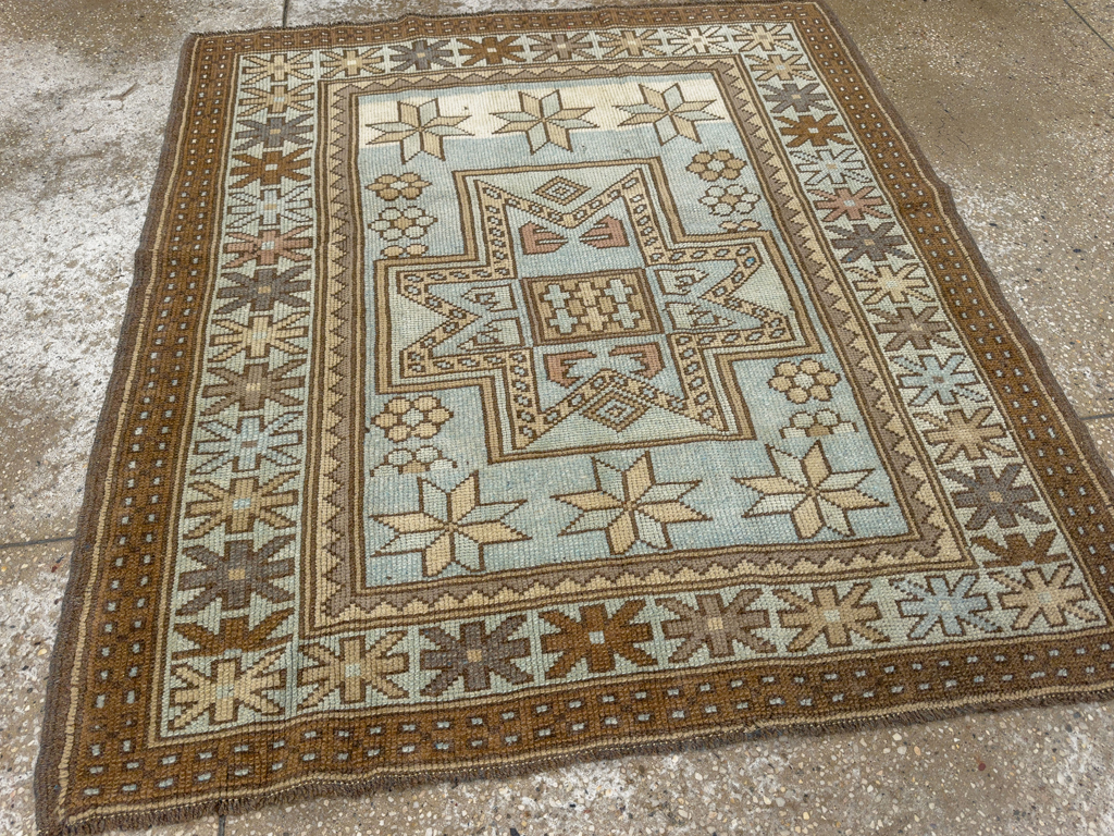 Vintage Caucasian Throw Rug, No.33618 - Gss