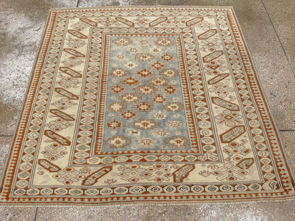 Vintage Caucasian Square Accent Rug, No.33628 - Gss