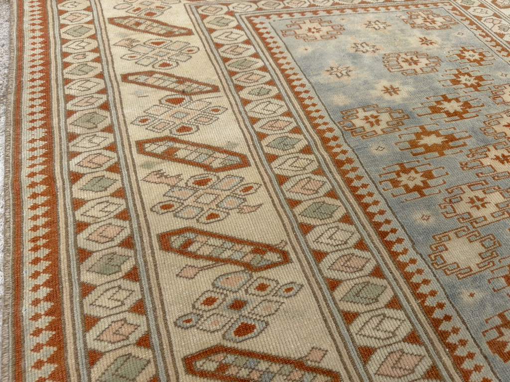 Vintage Caucasian Square Accent Rug, No.33628 - Gss