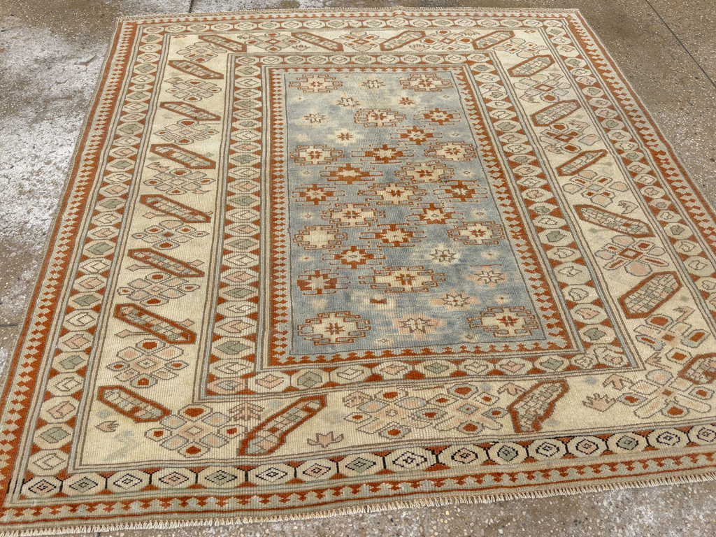 Vintage Caucasian Square Accent Rug, No.33628 - Gss