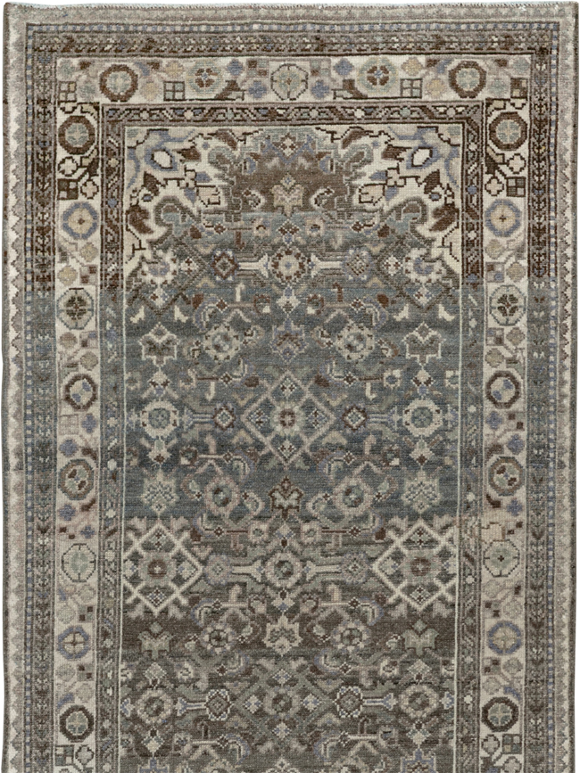 Antique Persian Malayer Long Runner, No.33631 - Gss