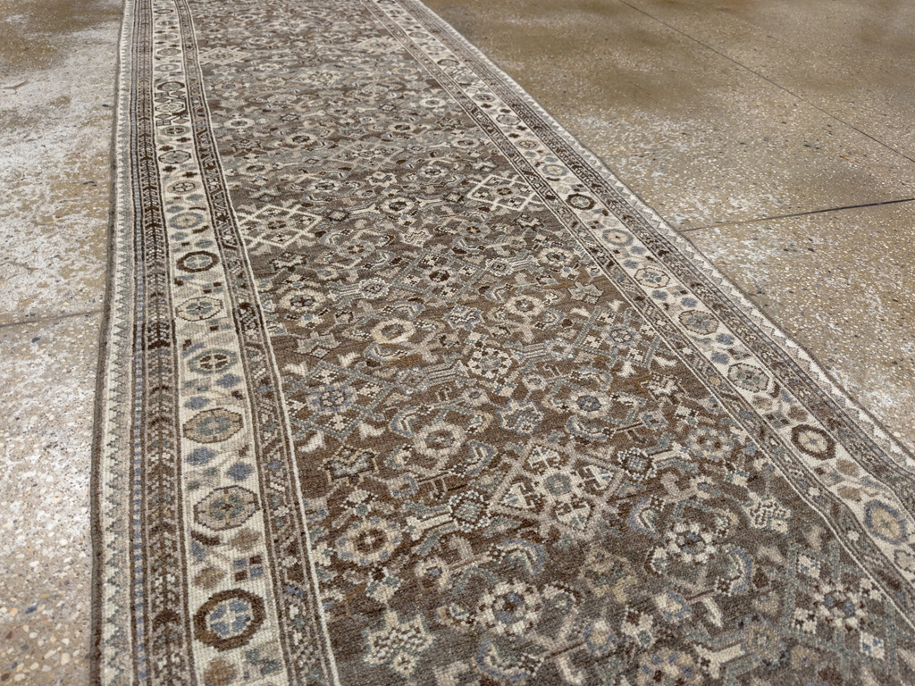 Antique Persian Malayer Long Runner, No.33631 - Gss
