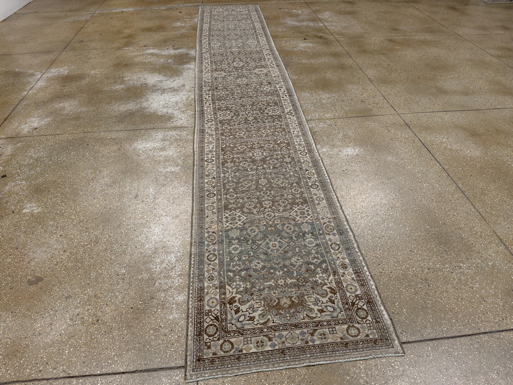 Antique Persian Malayer Long Runner, No.33631 - Gss
