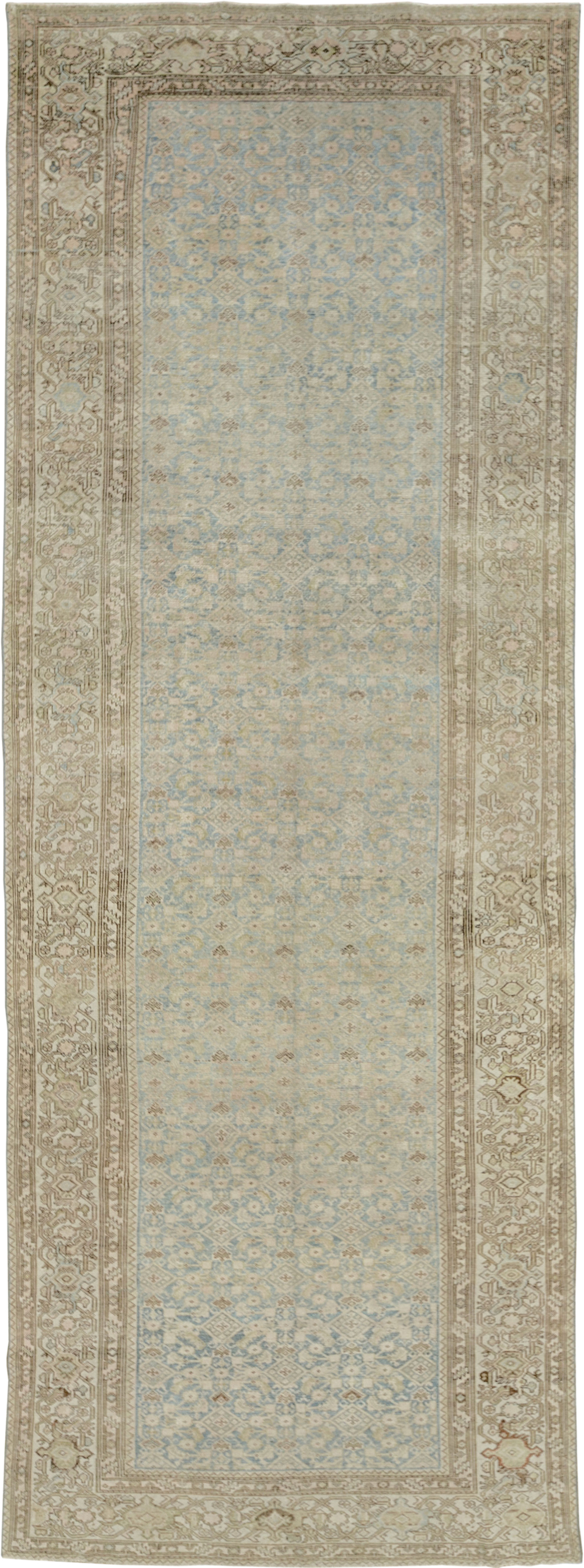 Antique Persian Malayer Wide Gallery Long Runner, No.33632 - Gss
