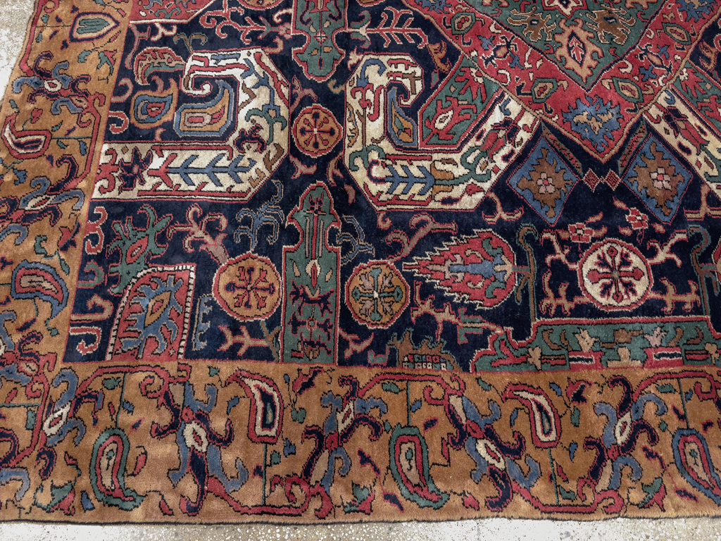 Antique Caucasian Kazak Square Room Size Carpet, No.33633 - Gss