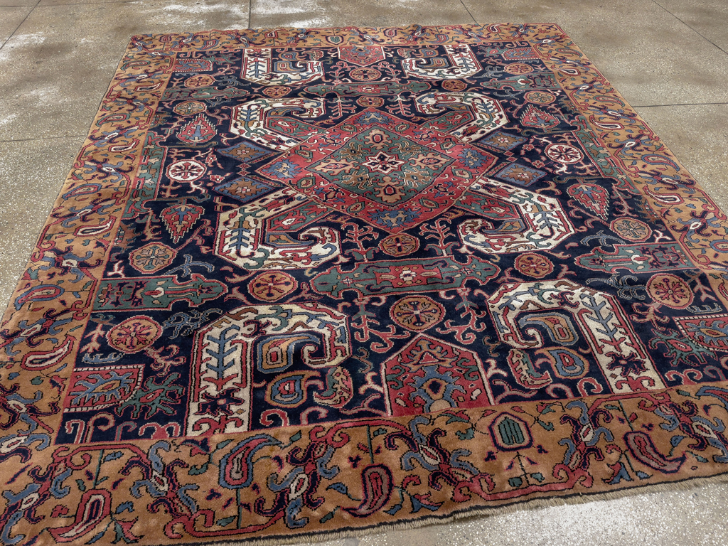 Antique Caucasian Kazak Square Room Size Carpet, No.33633 - Gss