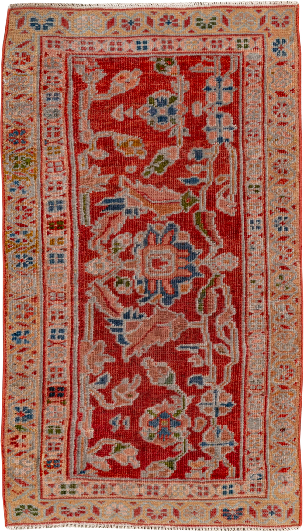 Antique Persian Sultanabad Throw Rug (Pair: 1 of 2), No.33634 - Gss