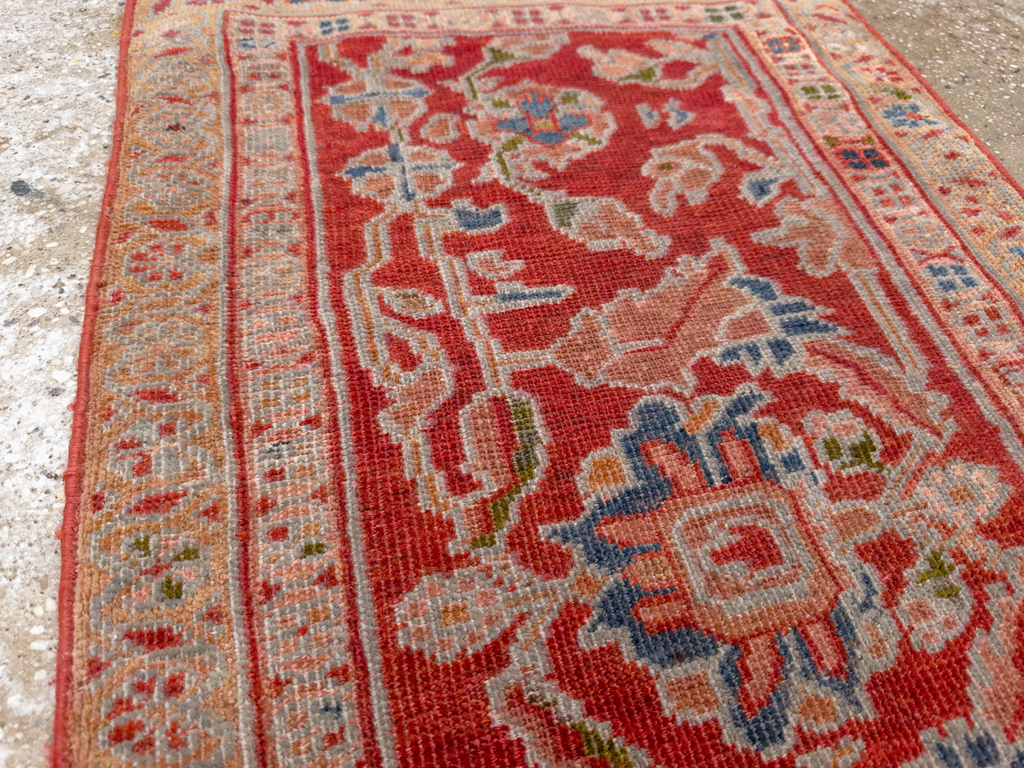 Antique Persian Sultanabad Throw Rug (Pair: 1 of 2), No.33634 - Gss