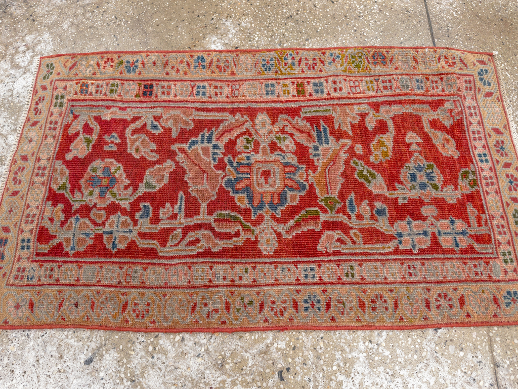 Antique Persian Sultanabad Throw Rug (Pair: 1 of 2), No.33634 - Gss