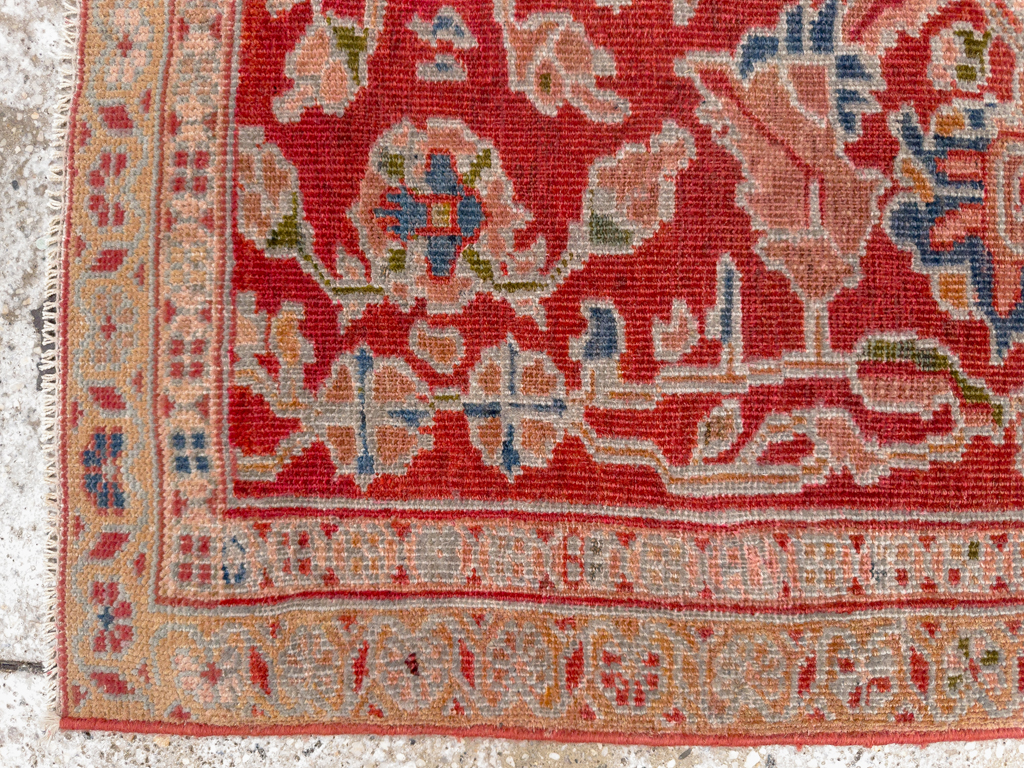 Antique Persian Sultanabad Throw Rug (Pair: 1 of 2), No.33634 - Gss